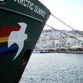 Greenpeace ship `Arctic Sunrise` in Syros island, Greece