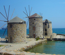 Chios island - old tannery Windmills