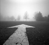 Forward arrow on road