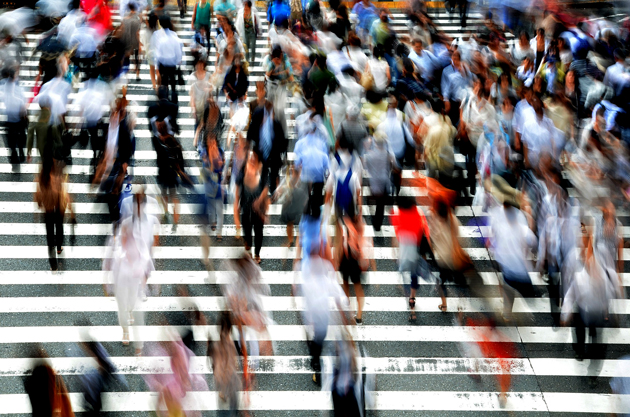pedestrians people busy movement